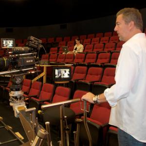 Doug Jefferson in the Bunbury Theater directing a scene for a broadcast commercial