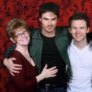 Joshua was asked Whats one of the perks of your job? His reply he said with a smirk Bringing my mother and letting her get her photo with Ian Somerhalder If I had this job in high school I would never had to clean my room!!