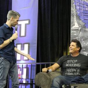 Joshua sharing laughs with Paul Johannson at Eyecons One Tree Hill Convention