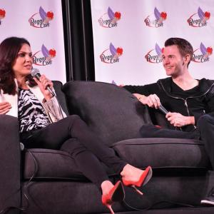Joshua and Lana Parilla sharing laughs at the Once Upon A Time Convention he hosted
