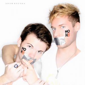 Joshua and Grant Luckey supporting the NOH8 Campaign