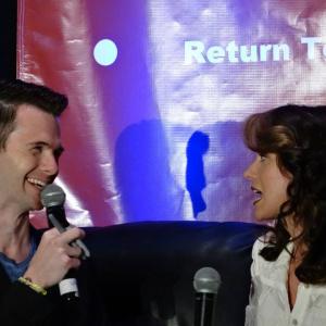 Joshua hosting Eyecons Return To Tree Hill Convention with Hilarie Burton