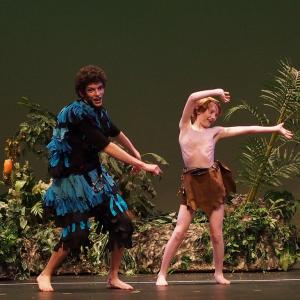 Chris Pumford as Terk and Austin Bickel as Young Tarzan in Tarzan the Musical