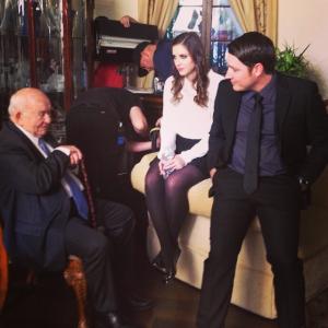On the set of Love Meet Hope with Ed Asner and Bradley Fowler