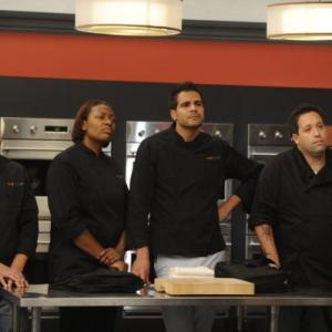 Still of Fabio Viviani, Michael Isabella, Angelo Sosa and Tiffany Derry in Top Chef: Advantage Chef (2010)