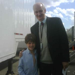 Jake Goodman and Colin Mochrie on the set of Shes The Mayor May 2010