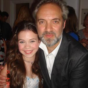With Sam Mendes at the opening  Press night of Charlie and the Chocolate Factory in Londons West End on 25 June 2013