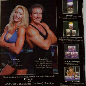 Frank Zane and Cie Allman-Scott Magazine ad for health and fitness magazines