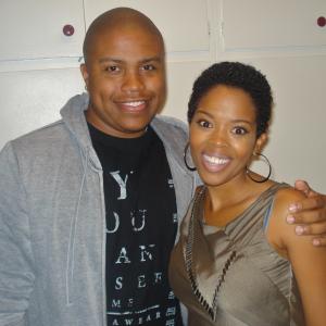 On Set of Back Then with Malinda Williams