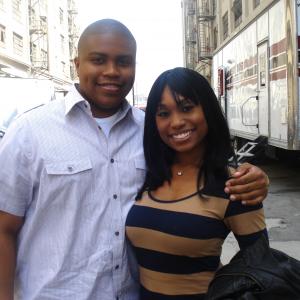 On Set of Back Then with Angell Conwell