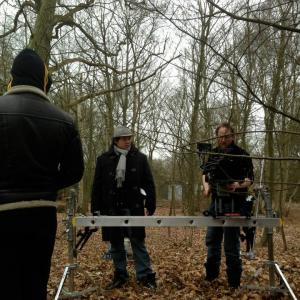 Director Justin Calen Chenn on set in Norwich, England of 'Hexagon.'