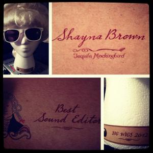 Big Wig Award: Best Sound Editor 2012