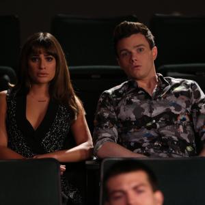 Still of Lea Michele and Chris Colfer in Glee 2009