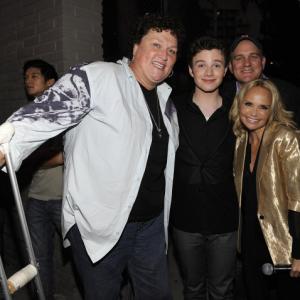 Still of Kristin Chenoweth DotMarie Jones and Chris Colfer in Glee 2009