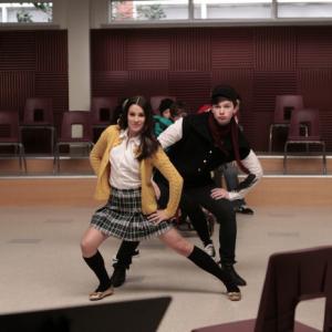 Still of Lea Michele and Chris Colfer in Glee 2009