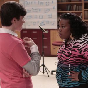 Still of Chris Colfer and Amber Riley in Glee 2009