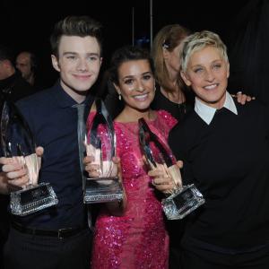 Lea Michele and Chris Colfer at event of The 39th Annual Peoples Choice Awards 2013
