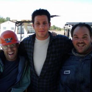 Maxx Hennard, Ethan Suplee and TJ MIller on the set of Unstoppable.