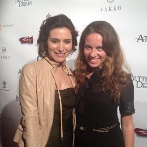 Zoya Skya with Belcim Bilgin at Butterfly Dream movie premiere