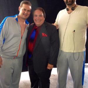 On set with Tim and Eric Wjile filming Tim and Eric's bedtime stories