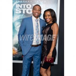 NEW YORK NY  AUGUST 04 Arlen Escarpeta and LaToya Tonodeo attend the Into The Storm premiere at AMC Lincoln Square Theater on August 4 2014 in New York City Photo by Noam GalaiWireImage