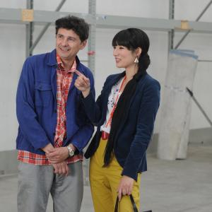 Eugenia Tempesta and Alessandro Paci on the set of Una vita da sogno