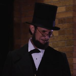 Michael Krebs as Abraham Lincoln The Train Station pre production 2013