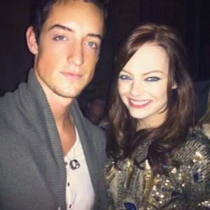 Justin Price and Emma Stone at a Premiere Afterparty in Hollywood Ca 2015