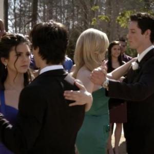 Still photo from The Vampire Diaries Nina Dobrev Ian Somerhalder Justin Price Candice Accola