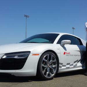 the Audi R8 V10 and Chris Tardieu High Performance Driving Instructor for the Audi Sportscar Experience