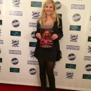 Claudia Zielke at the Hollywood Reel Film Festival presenting Slit Mouth Woman in LA