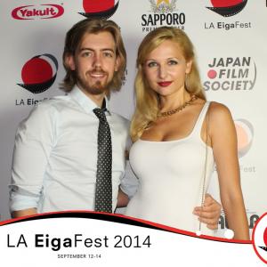 Claudia Zielke and Cody Bushee at LA EigaFest 2014.