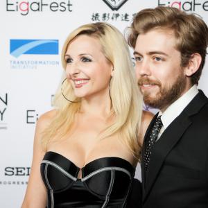 Claudia Zielke and Cody Bushee at LA EigaFest 2015.