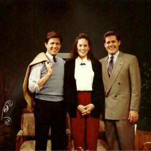 Anna Beth Gish with the McCain Brothers on their morning show in Oklahoma City