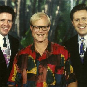 Bill Fagerbakke with the McCain Brothers after Good Morning Oklahoma interview.