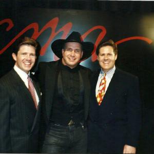 Garth Brooks Butch McCain and Ben McCain after interview in Nashville for Good Morning Oklahoma