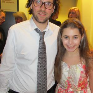 Rachel Resheff with Sam Gold at the opening of The Big Meal at Playwrights Horizons March 2012