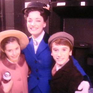 Rachel Resheff as Jane Banks in Mary Poppins on Broadway with Laura Michelle Kelly Mary Poppins 2010