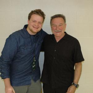 Jesse Robinson and Robin Williams backstage after comedy show in Norfolk VA Jan2013