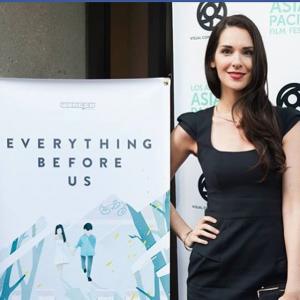 Katie Savoy attends the Everything Before Us world premiere in Los Angeles