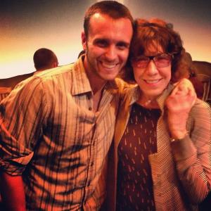 Dylan Seaton with Lily Tomlin at Opening Night of 