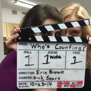 Actresses Laura Linda Bradley and Lindsey Schubert on the set of Whos Counting