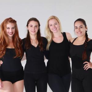 Choreographer Laura Linda Bradley with dancers Rachel McVay, Paris Langle & Cassandra Ambe