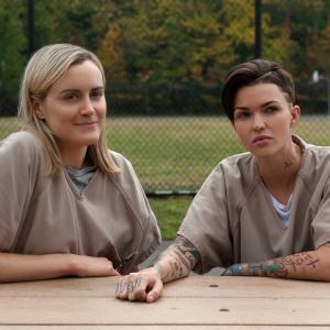 Taylor Schilling and Ruby Rose at event of Orange Is the New Black 2013