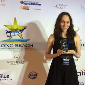 Red Carpet after winning BEST SUPPORTING ACTRESS in a SHORT FILM for WILD WOMAN at the 2014 Long Beach International Film Festival
