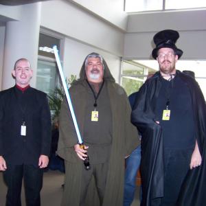 Company Halloween party  Jedi wearing security badge