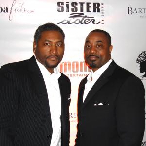 Spice Greene and business partner Eric Harley on the red carpet.
