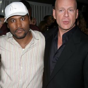 Spice Greene and Bruce Willis at the premiere of The Hip Hop Project movie