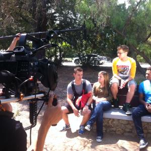 On the set of The Josh Moore Show with Kassie Clayton Hight AC Sanford Nathan Potter and DP Anton Seim