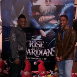 Kamil and Khamani Griffin the voices of Caleb and Claude in Rise of the Guardians